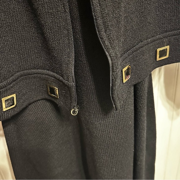 St John Marie Gray Halter embellished dress jacket *SET - Picture 5 of 12